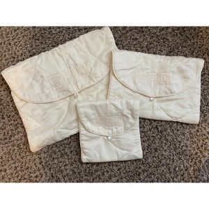 Set of 3 monogrammed (SAD) lingerie bags